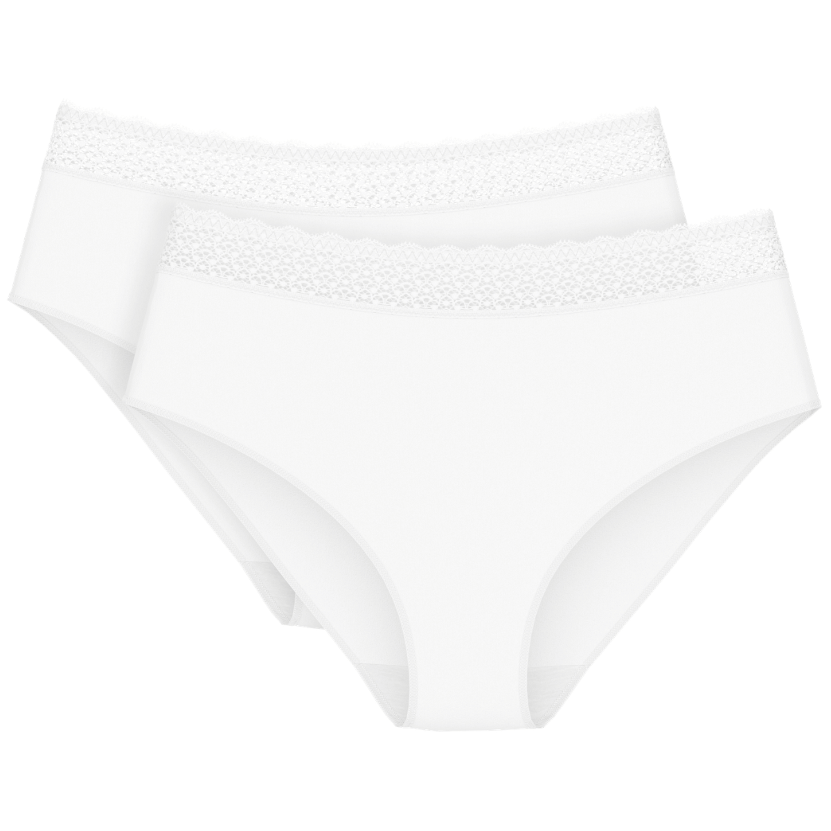 Triumph Feel Of Modal 2-pak midi trusse, hvid - 10214887 - 0003 - White