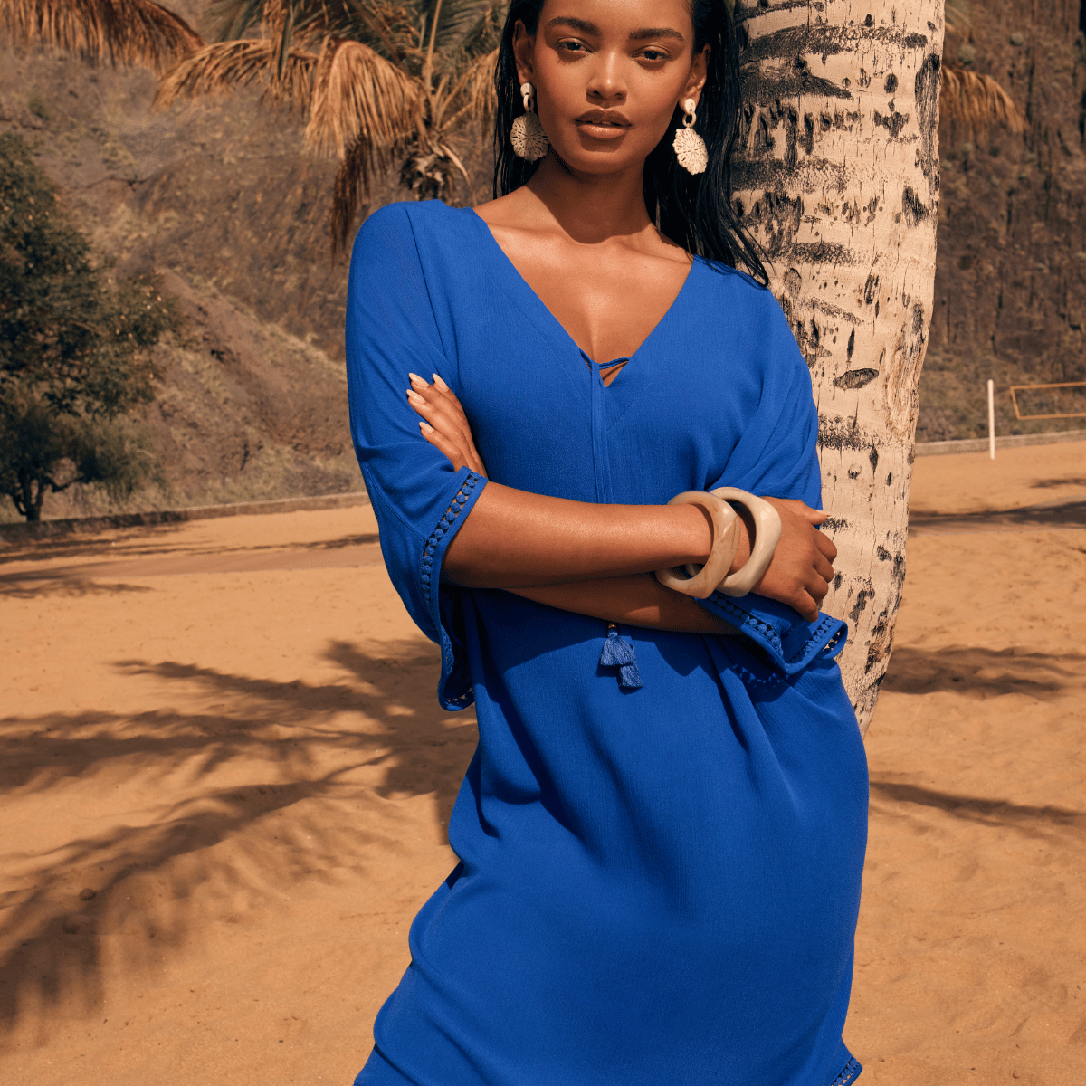 Triumph Beach MyWear kaftan, blå - 10226474 - 7446 - Racing Blue