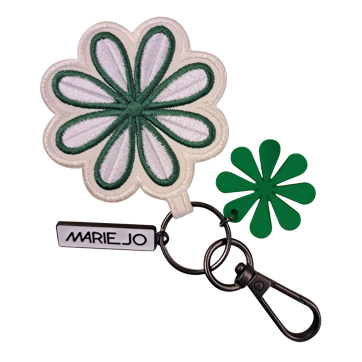 Marie Jo nøglering, hvid - - WHITE/GREEN - White/Green