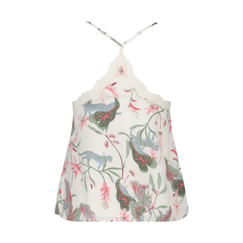Hunkemöller Cami woven cheetah jungle - Snow White - 202315-SNOW WHITE