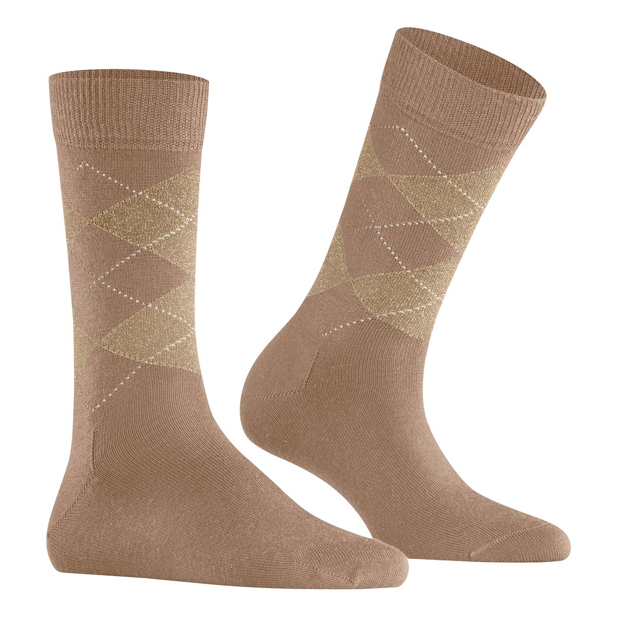 Burlington Marylebone Glitter ankelstrømper, brun - 22182 - 5038 - Camel