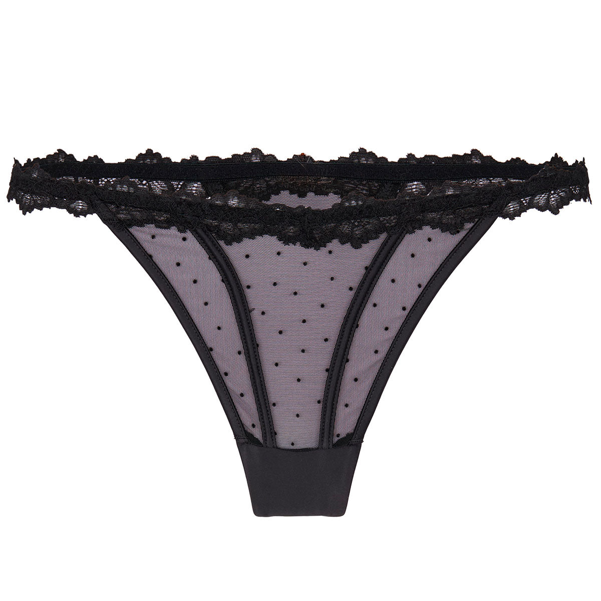 Hunkemöller Kat tanga trusse, sort - 305605 - Caviar - Caviar