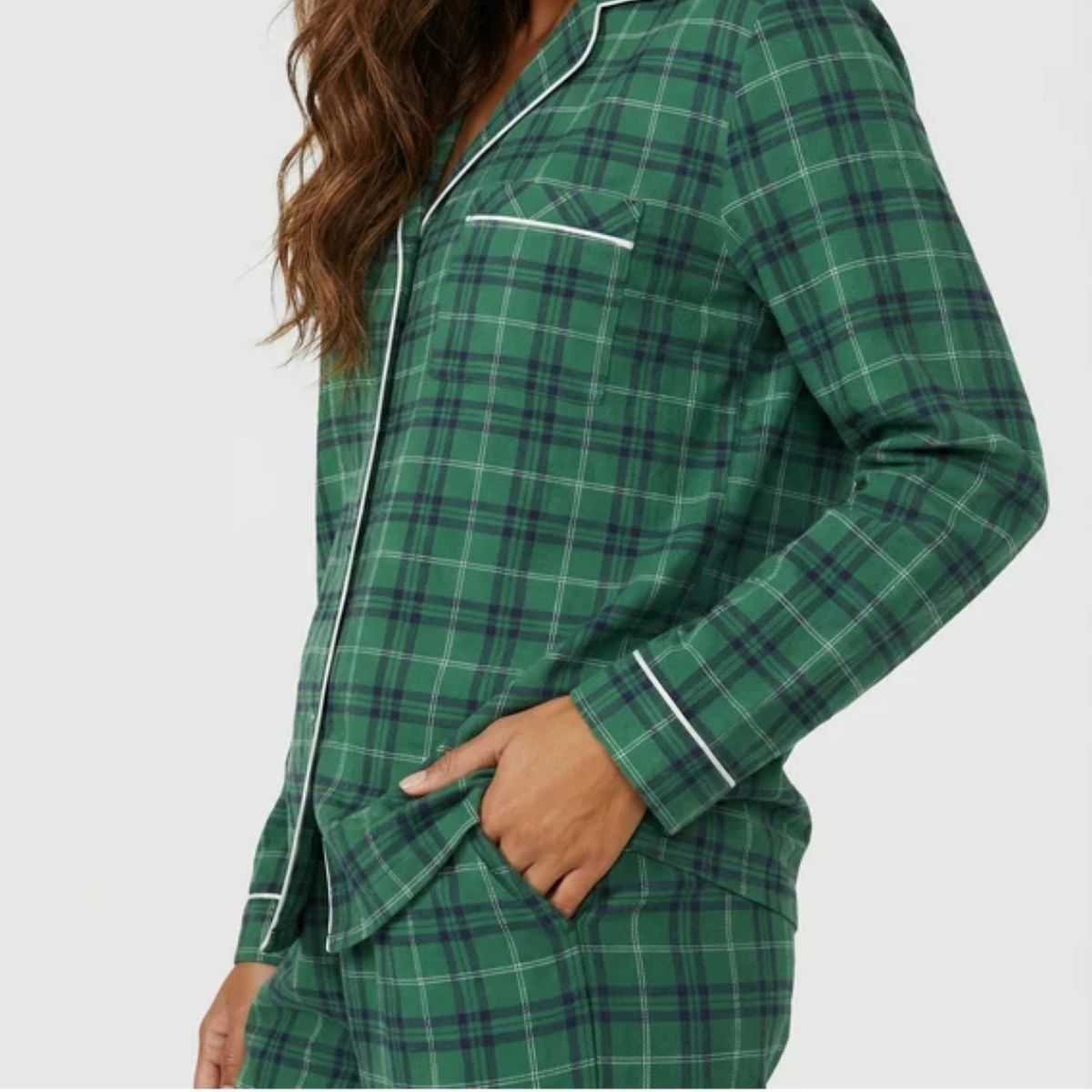 Lascana X-Mas Gift pyjamas, grøn - BA-94-54 - green check - Green Check