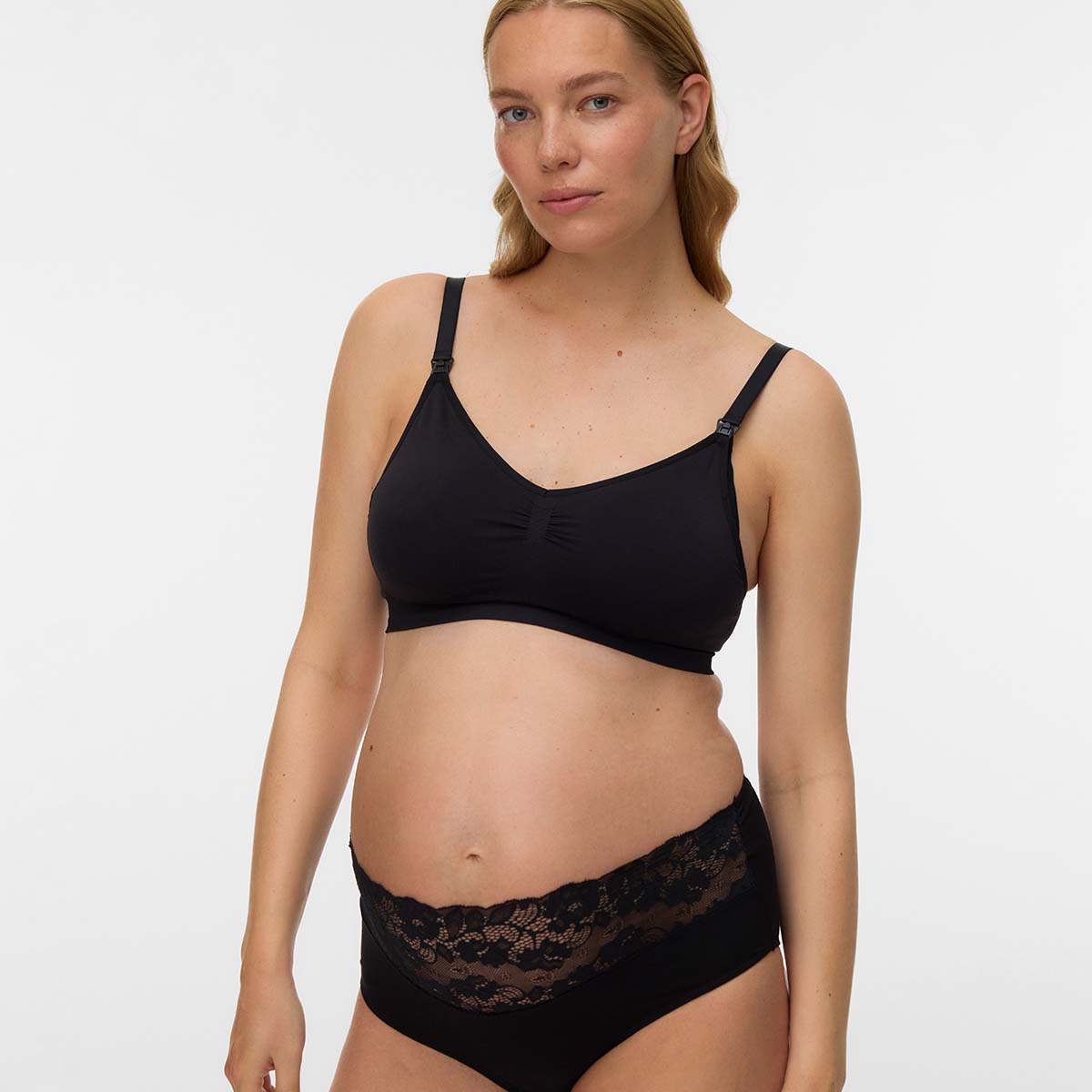 Mamalicious MLilja Feed Me 2-pak amme BH, sort - 20016722 - Black/black - Black/black