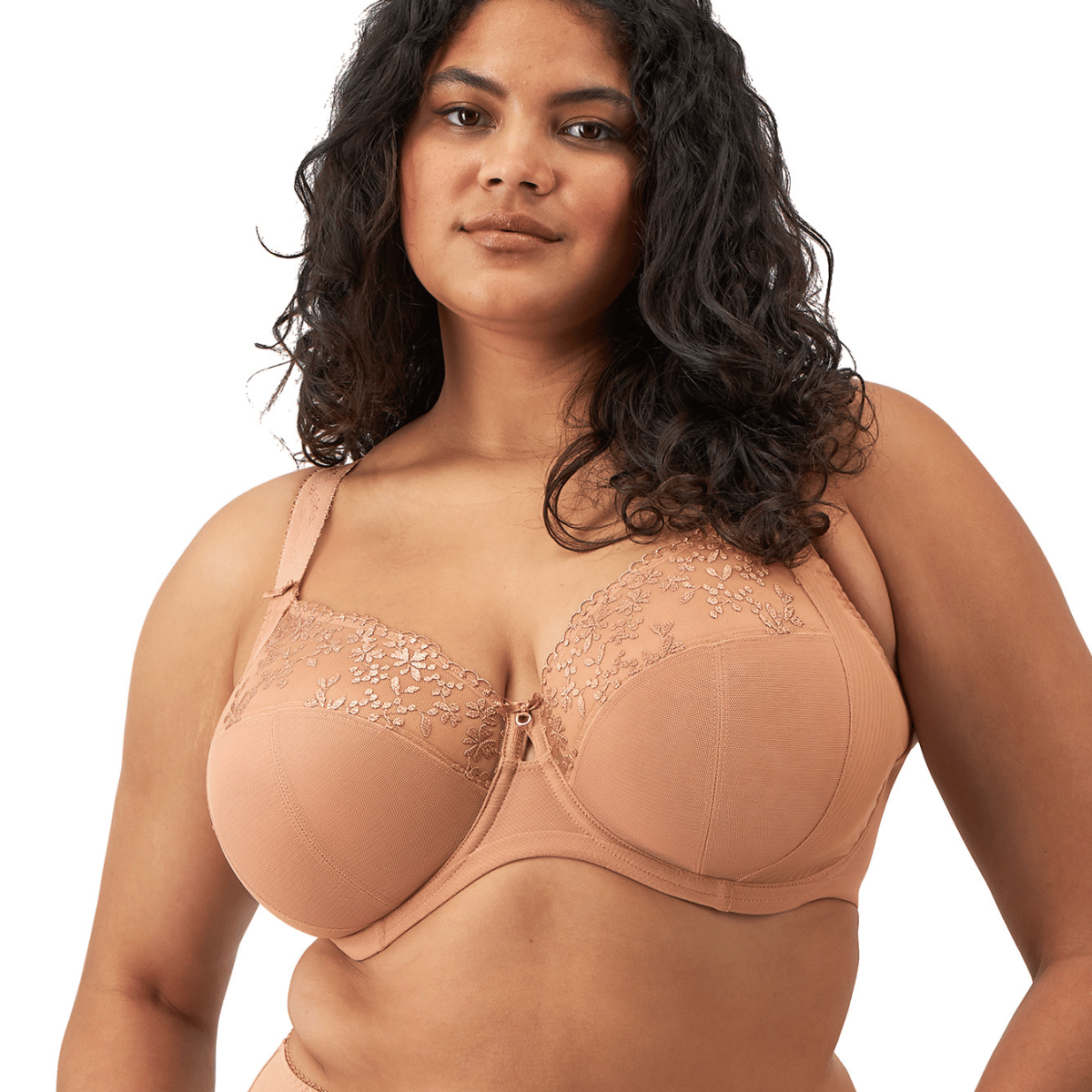 Elomi Zarla BH med bøjle, beige - EL302505 - CAT - Cafe Au Lait