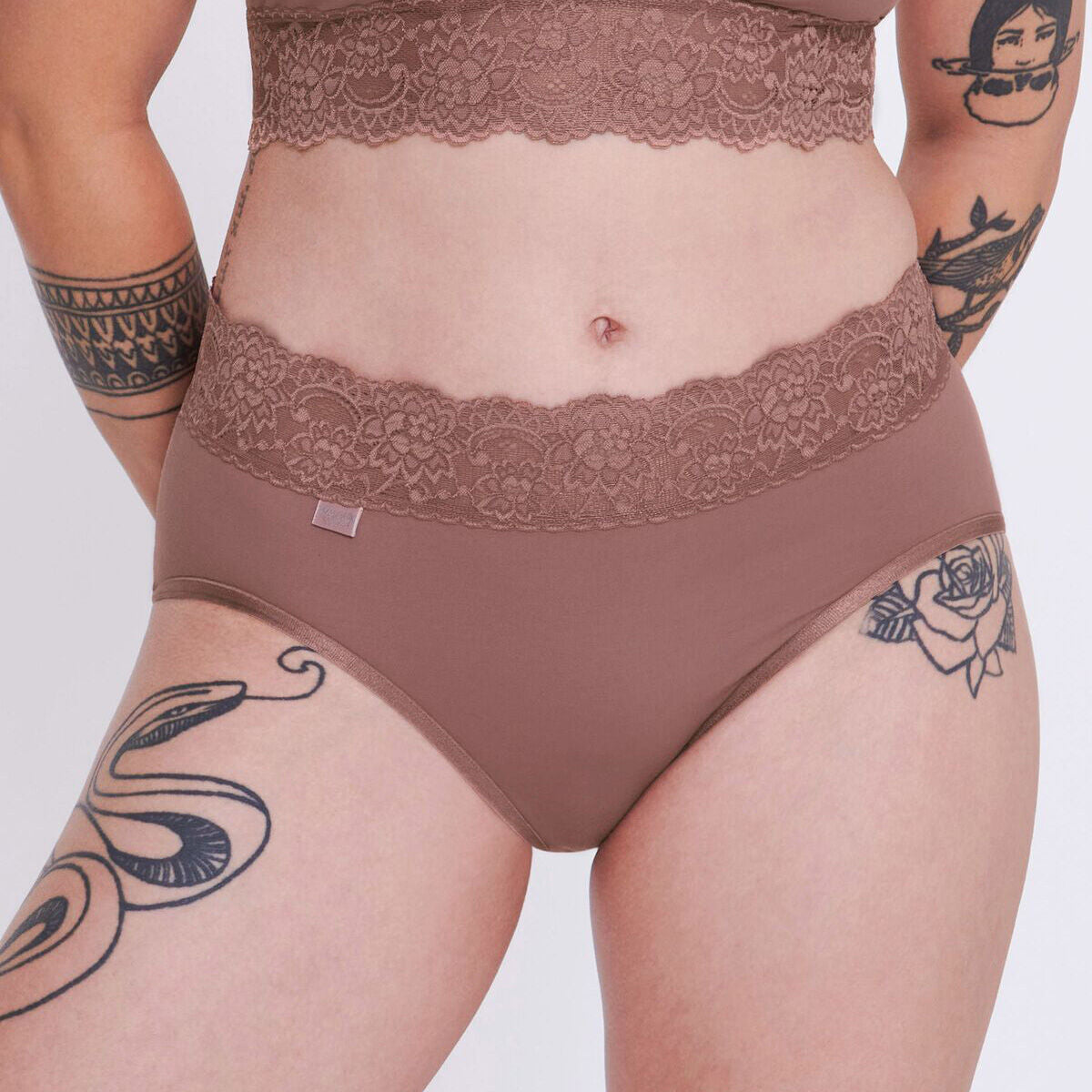 Sloggi Romance midi trusse, rosa - 10031896 - 1141 - Cacao