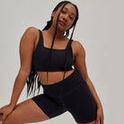 Girlfriend Collective Tommy Square Neck - Black - 1016-BLACK