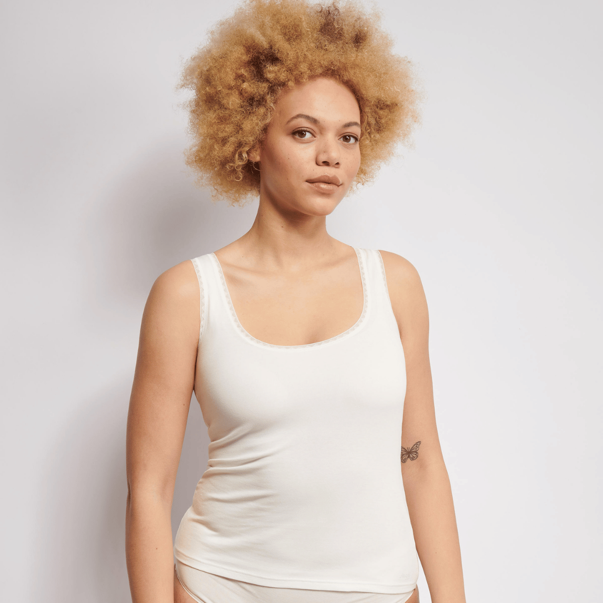 Sloggi Go 2-Pack top, hvid - 10209426 - 00GZ - Silk White