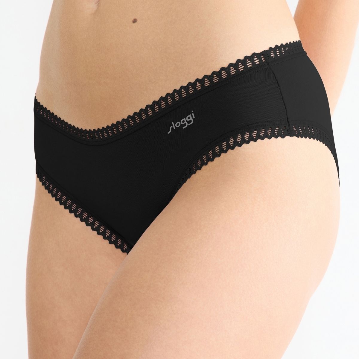 Sloggi Go Crush 3-pak hipster trusse, sort - 10219671 - 0004 - Black
