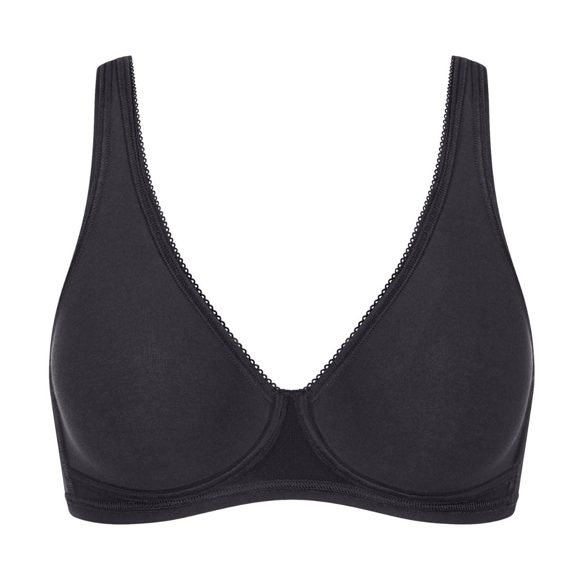 Sloggi Basic+ BH uden bøjle, sort - 10222327 - 0004 - Black