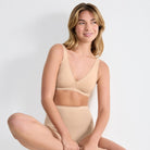 Sloggi Basic+ BH uden bøjle, beige - 10222327 - 0026 - Skin