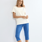 Triumph Capri pyjamas, multi - 10227221 - PW01 - White/Blue