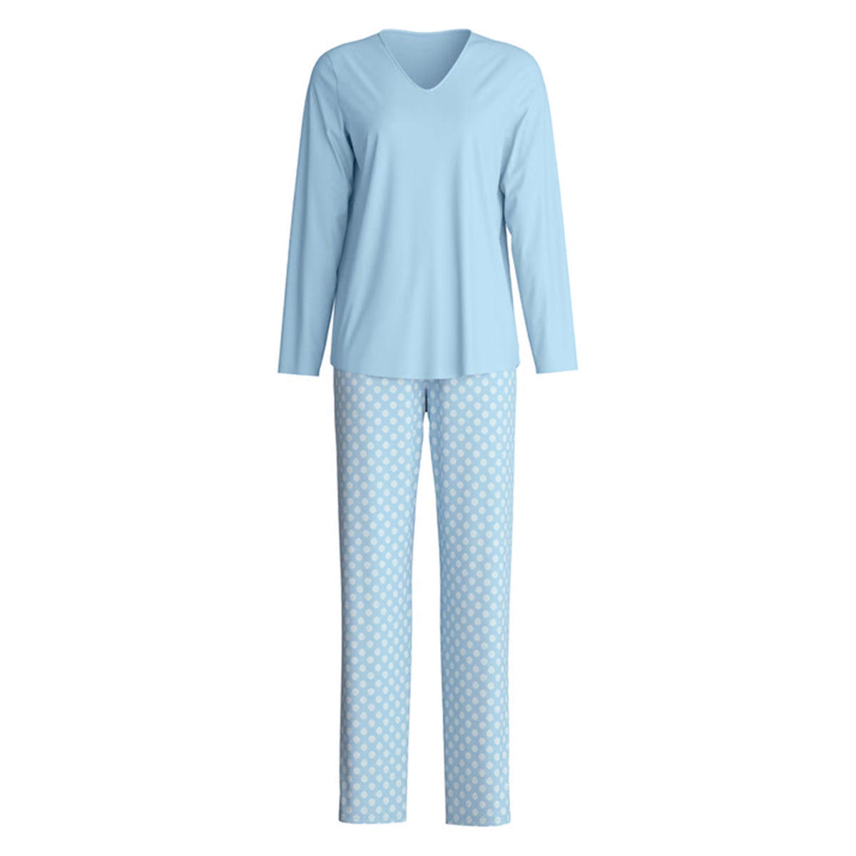 Calida Lovely Nights pyjamas, lyseblå - 48651 - 545 - Cascade Blue