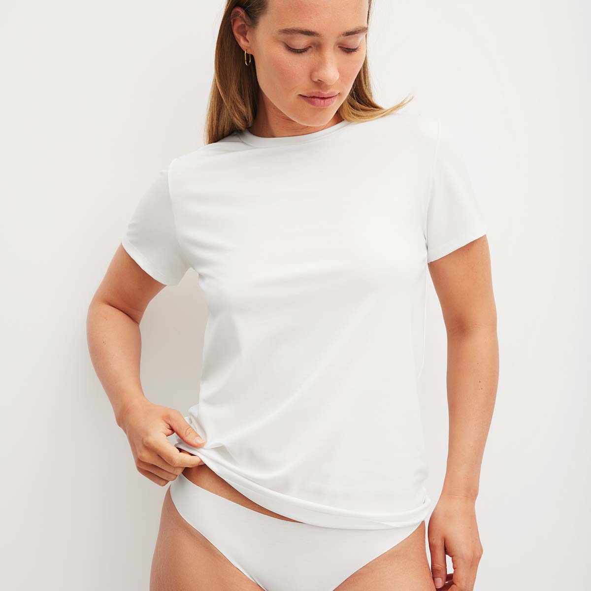 Calida Natural Skin t-shirt, hvid - 14859 - 910 - Star White