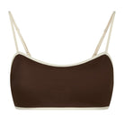 Neo Noir Fia bikini top uden bøjle, brun - 167792 - 434 - Dark Brown/Creme