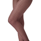 Wolford Shimmer Dots 20 Denier strømpebukser, brun - 17690 - 8231 - Dark Wood/silver