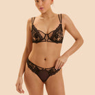 Simone Pérèle Fantasme tanga trusse, sort - 1I3710 - 024 - Light Tattoo