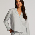 Hunkemöller Cotton Stripe - Harbor Gray - 205132-HARBOR GRAY