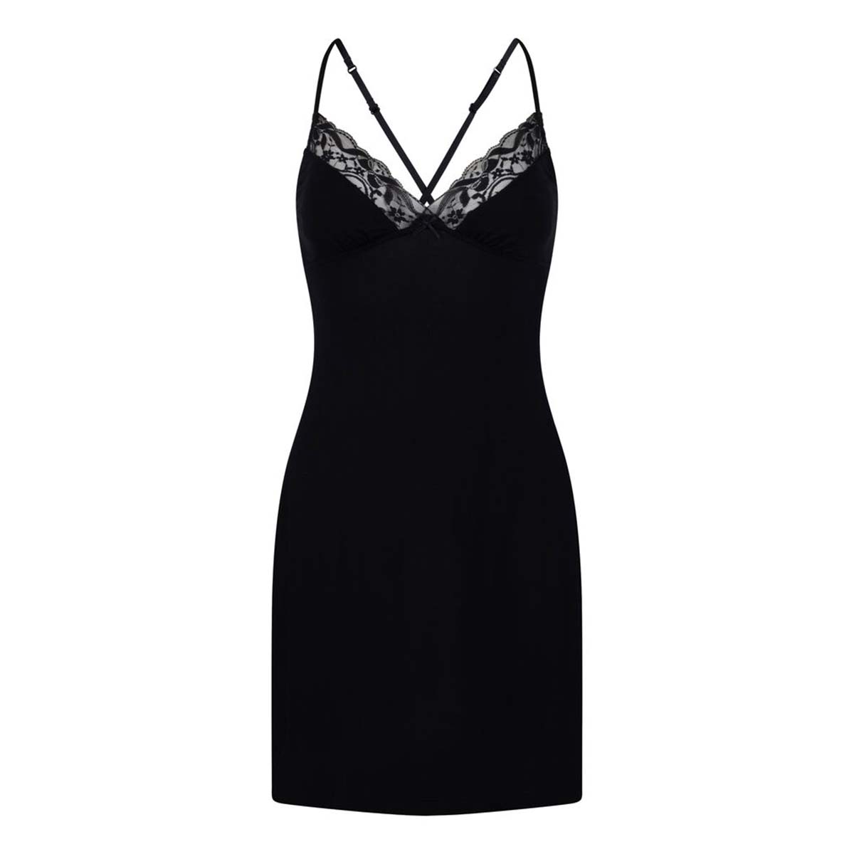 Hunkemöller natkjole, sort - 304684 - BLACK - Black