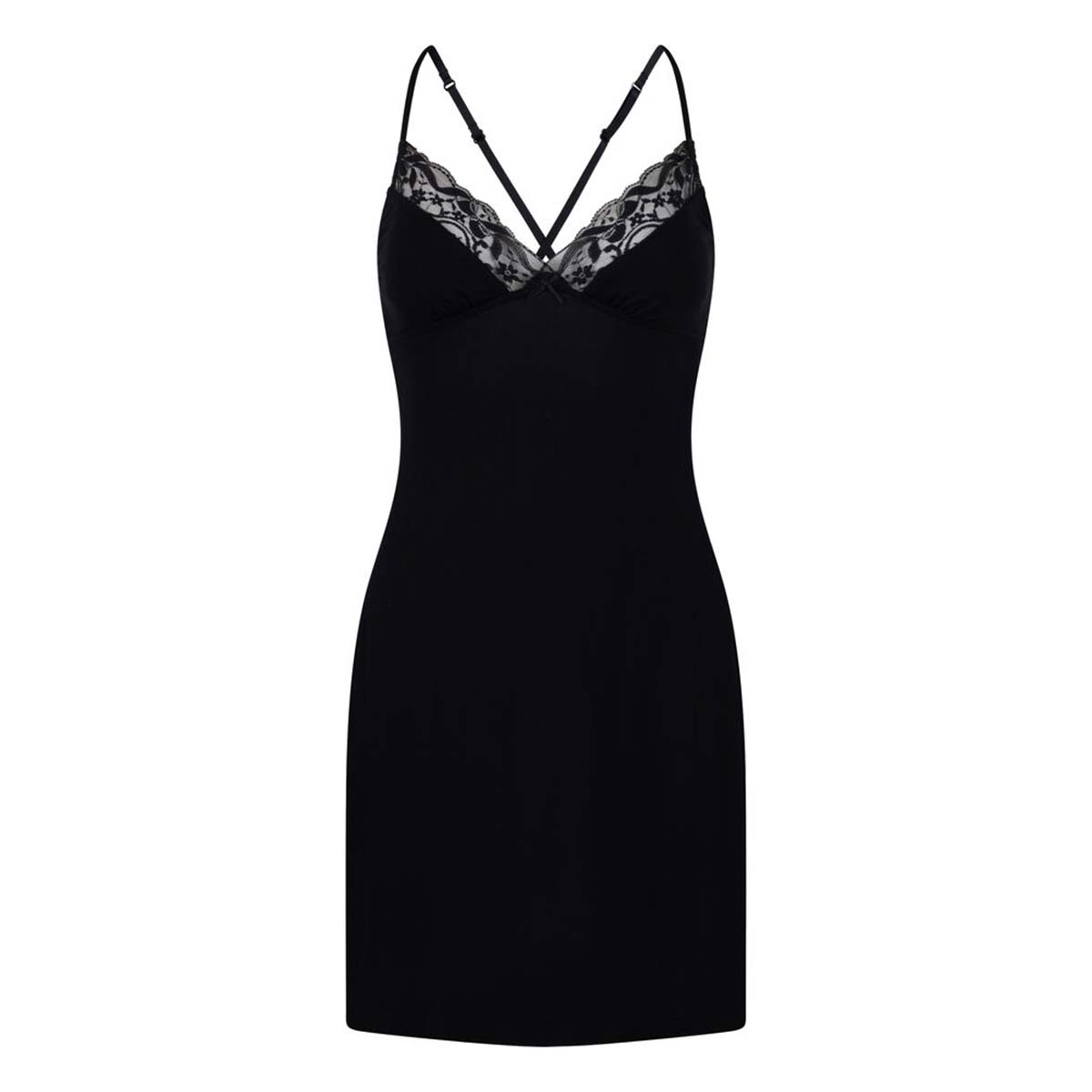 Hunkemöller natkjole, sort - 304684 - BLACK - Black