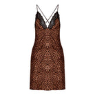 Hunkemöller Gabrielle natkjole, leopard - 305247 - BLACK - Black