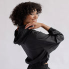 Girlfriend Collective Hummingbird Half Zip - Black - 6006-BLACK