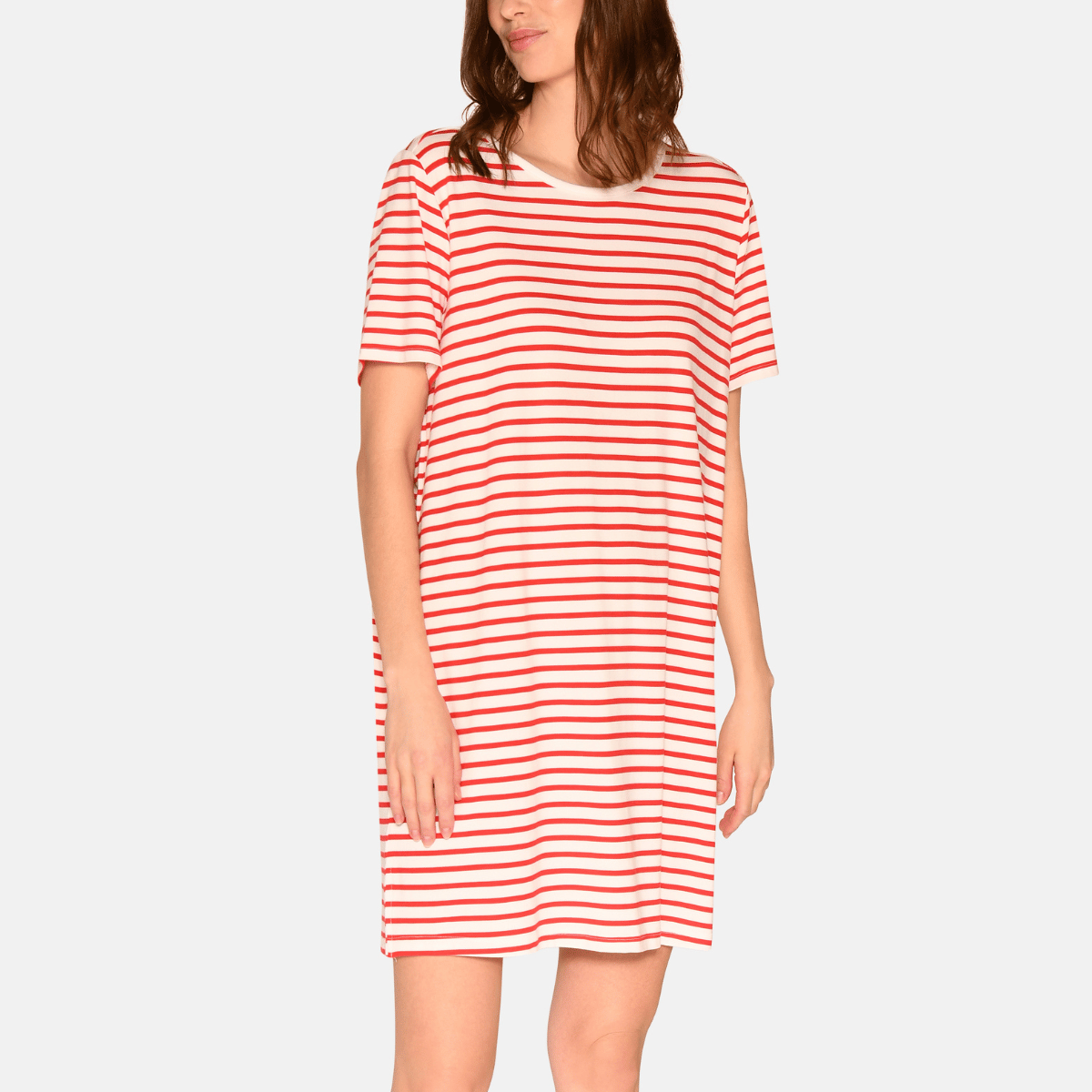 CCDK Bea natkjole, rød - 60330 - 3029 - Bittersweet Stripe