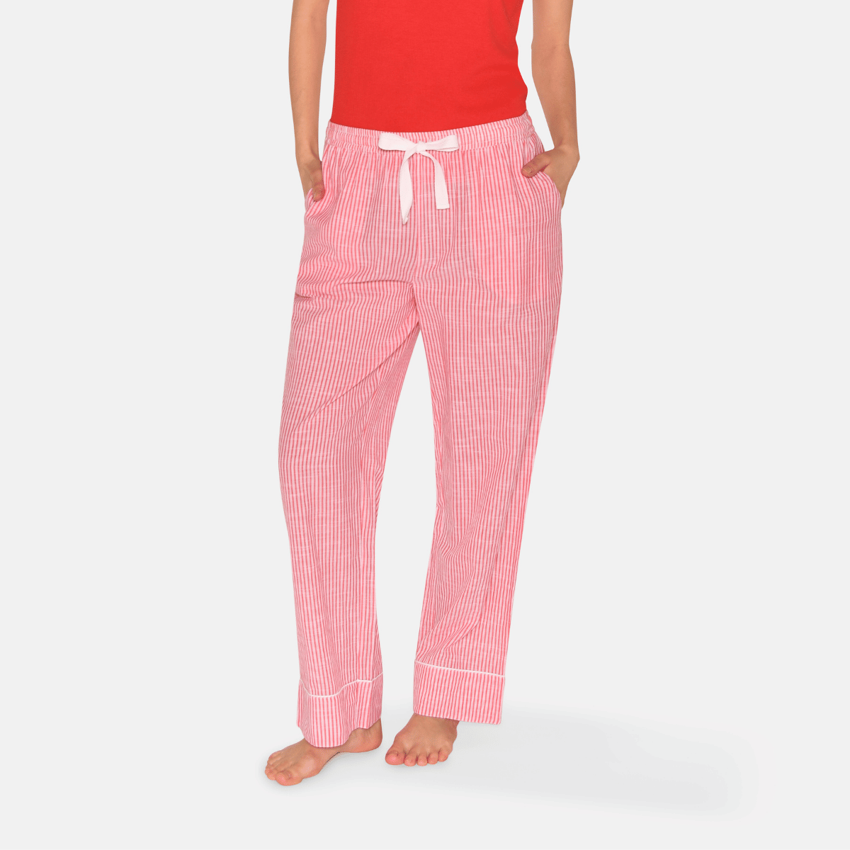 CCDK Pia natbukser, rød - 61010 - 3030 - Bittersweet Stripe