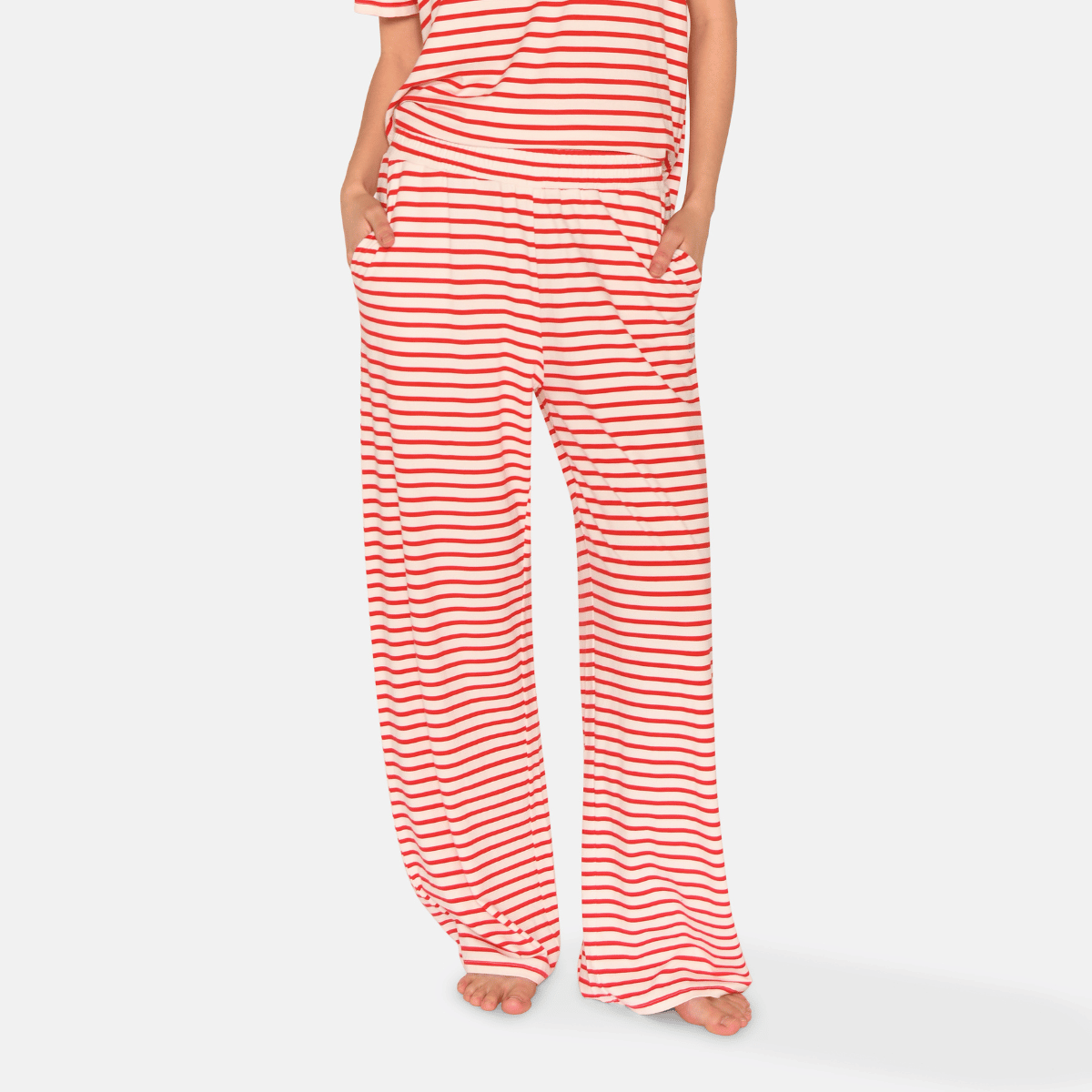 CCDK Amy natbukser, rød - 61642 - 3029 - Bittersweet Stripe