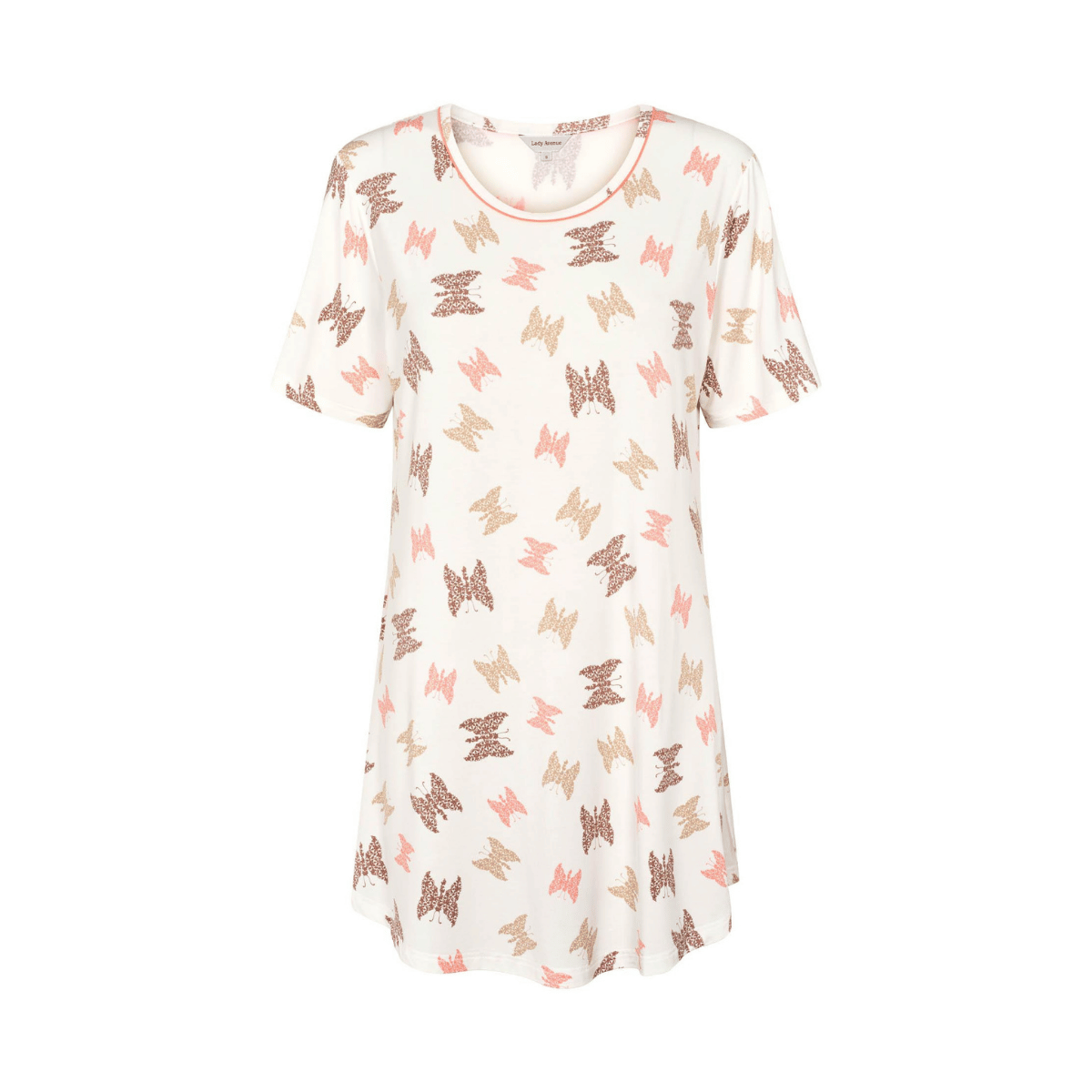 Lady Avenue Bamboo natkjole, hvid - 62-402 - 671 - Desert Butterfly