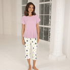 Lady Avenue Bamboo pyjamas, lyserød - 62-415 - 670 - Botanic Butterfly