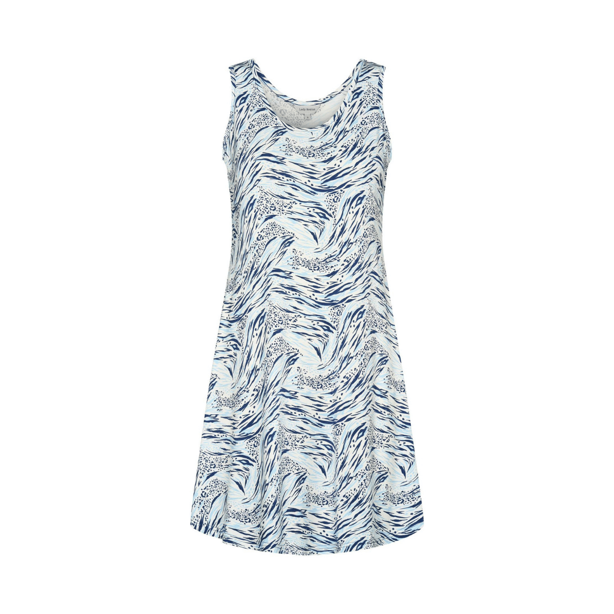 Lady Avenue Bamboo natkjole, blå - 63-804 - 676 - Blue Safari