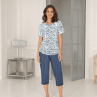 Lady Avenue Bamboo pyjamas, blå - 63-807 - 676 - Blue Safari