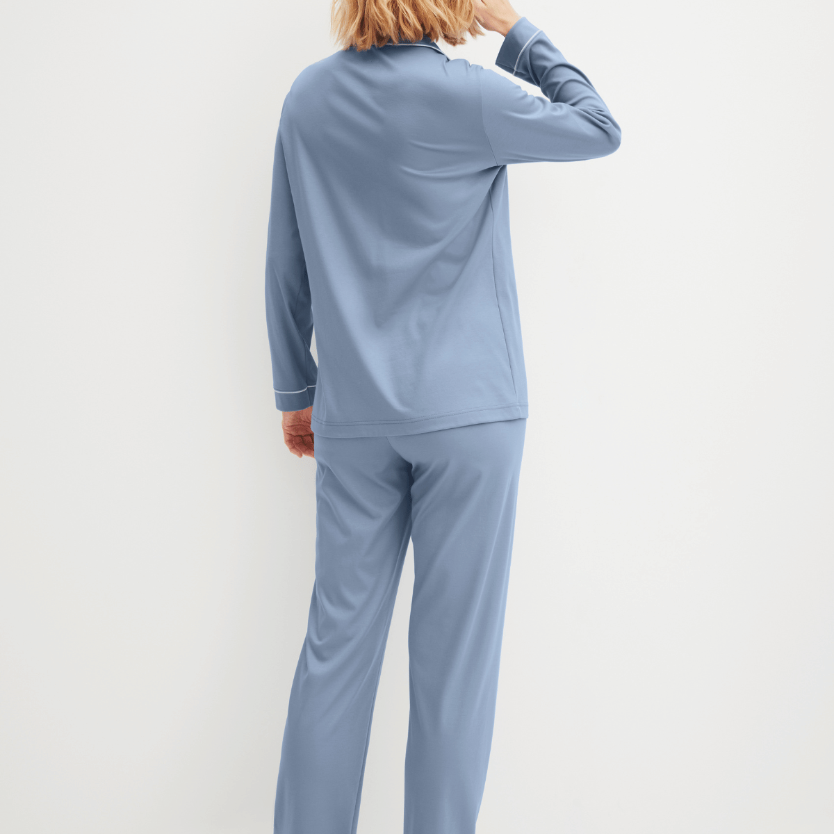 Calida Night Lovers pyjamas, blå - 43629 - 395 - Aura Blue