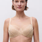 Chantelle EasyFeel Floral Touch BH med bøjle, beige - C94210 - 01N - Golden Beige