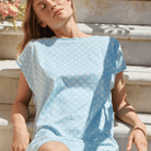 Calida Lovely Nights natkjole, lyseblå - 36052 - 545 - Cascade Blue