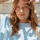 Calida Lovely Nights natkjole, lyseblå - 36052 - 545 - Cascade Blue