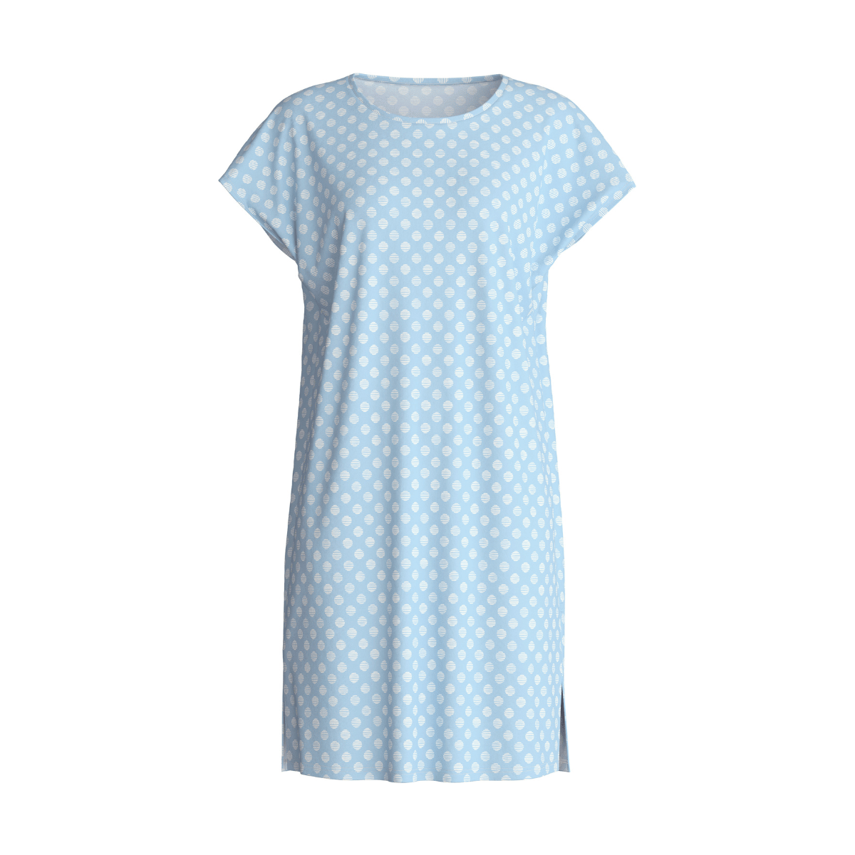 Calida Lovely Nights natkjole, lyseblå - 36052 - 545 - Cascade Blue