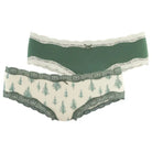 Lascana X-mas 2-pak hipster trusse, grøn - ED-600HPA_154 - aop+green xm - aop+green xm