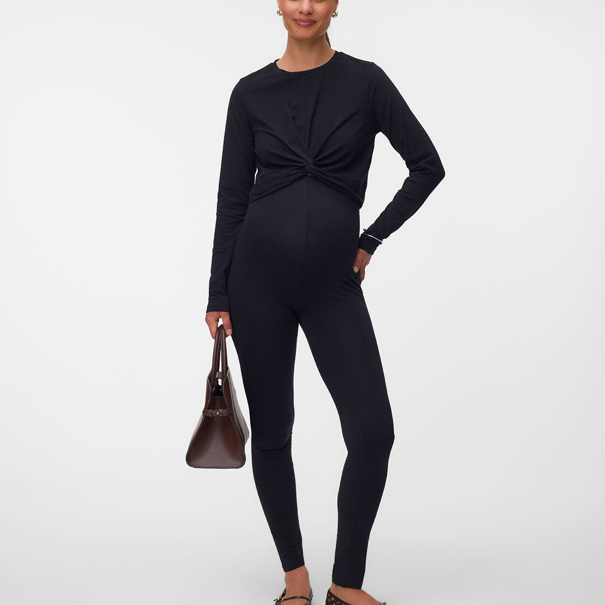 Mamalicious MLemma 2-pak graviditetsleggings, multi - 20016844 - Black/hot Fudge - Black/hot Fudge