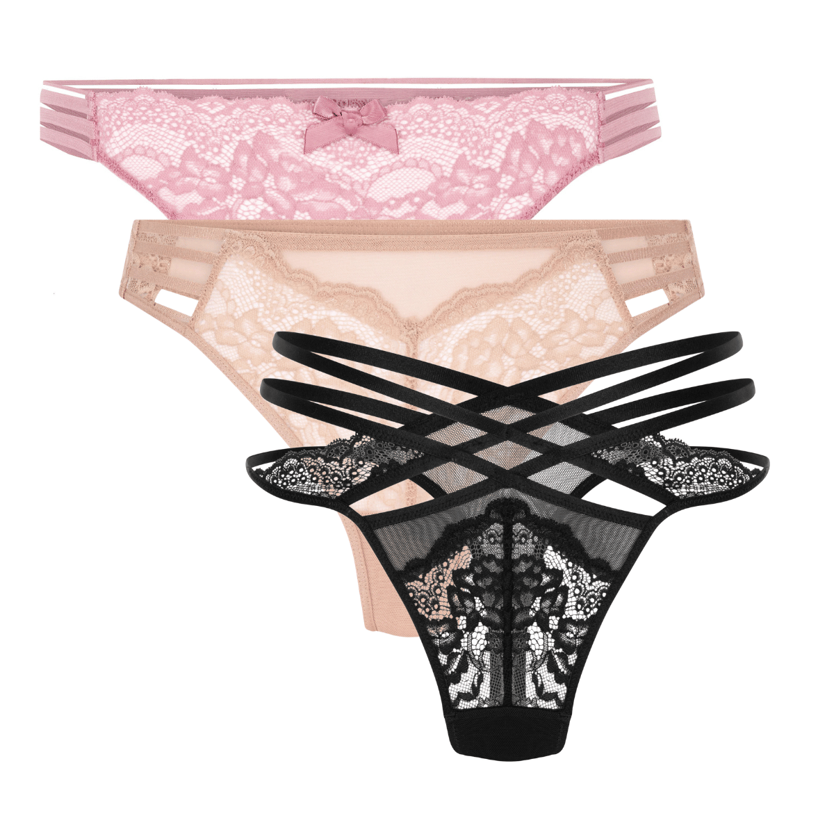 Hunkemöller 3-Pack g-streng, multi - 303997 - LILAS - Lilas