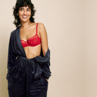 Triumph Sensual Velour - Dark Blue - 10221171-7064