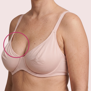 The cups gape or the fabric wrinkles